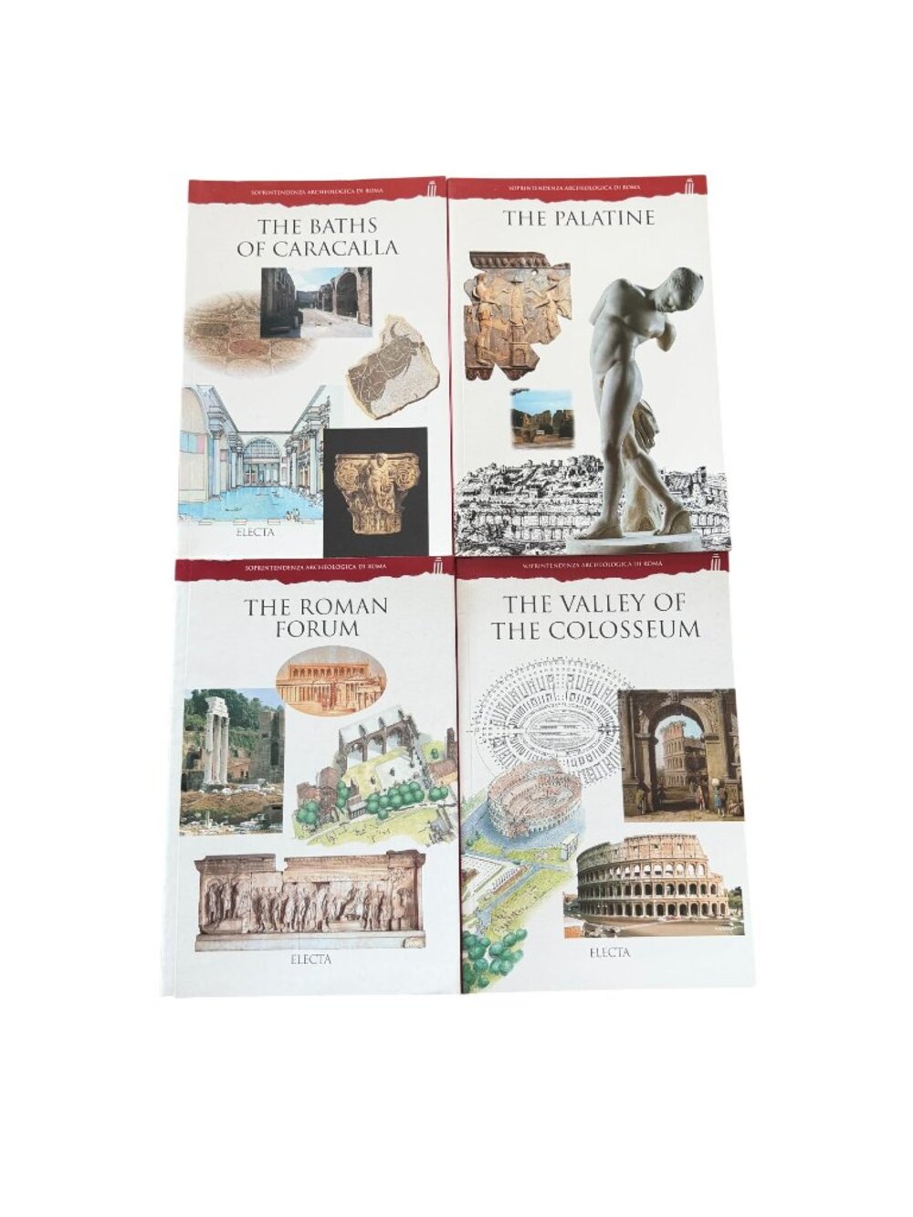 Roman Archaeology Books Set Bath Caracalla Palatine Roman Forum Valley Colosseum